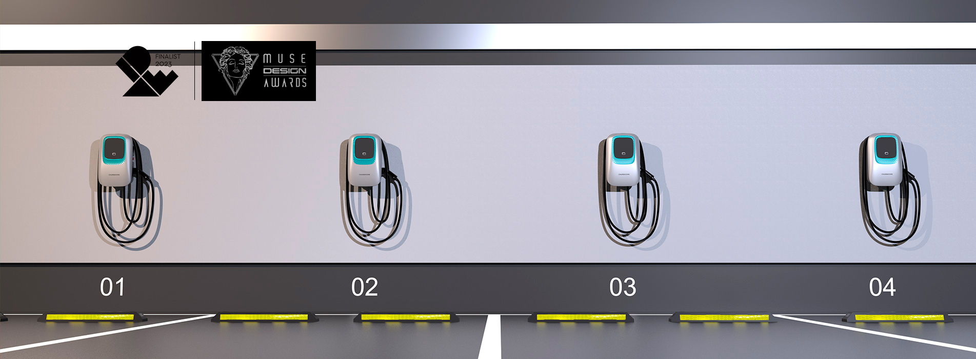 LPC  MUSE Design Awards Single Output Wall-Mounted Electric Car Charger