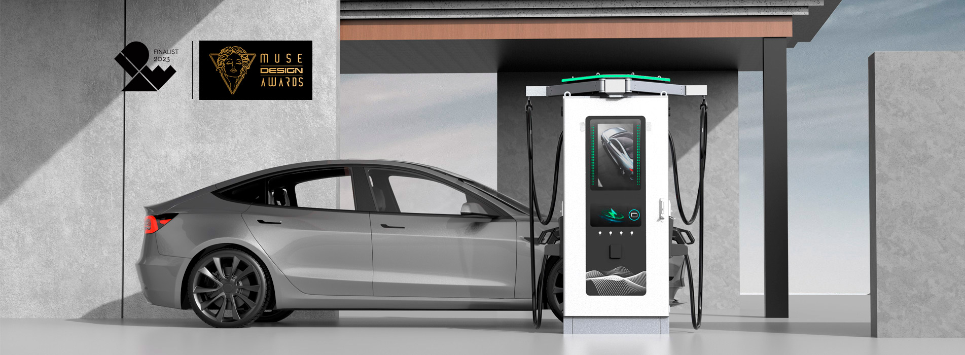 Core120kW-180kW MUSE Design Awards Fast DC Electric Vehicle Charging Station